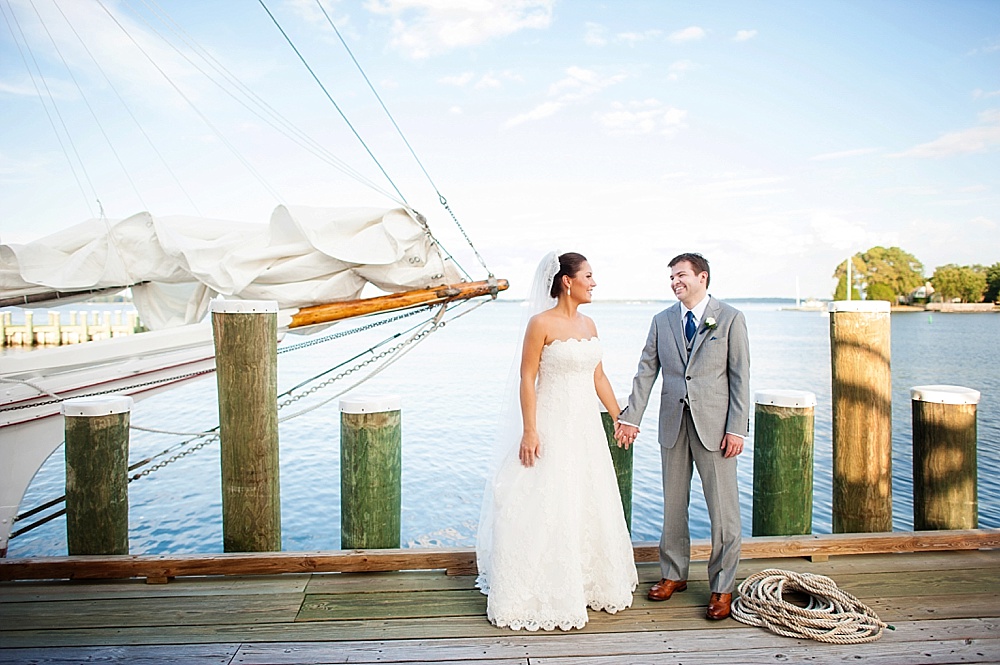 Wedding of Anna Leist and Kevin Weigand at the St. Michaels Maritime Museum in St. Michaels, Md. Saturday, September 6, 2014. ((C)2014 Michael Connor / Connor Studios)