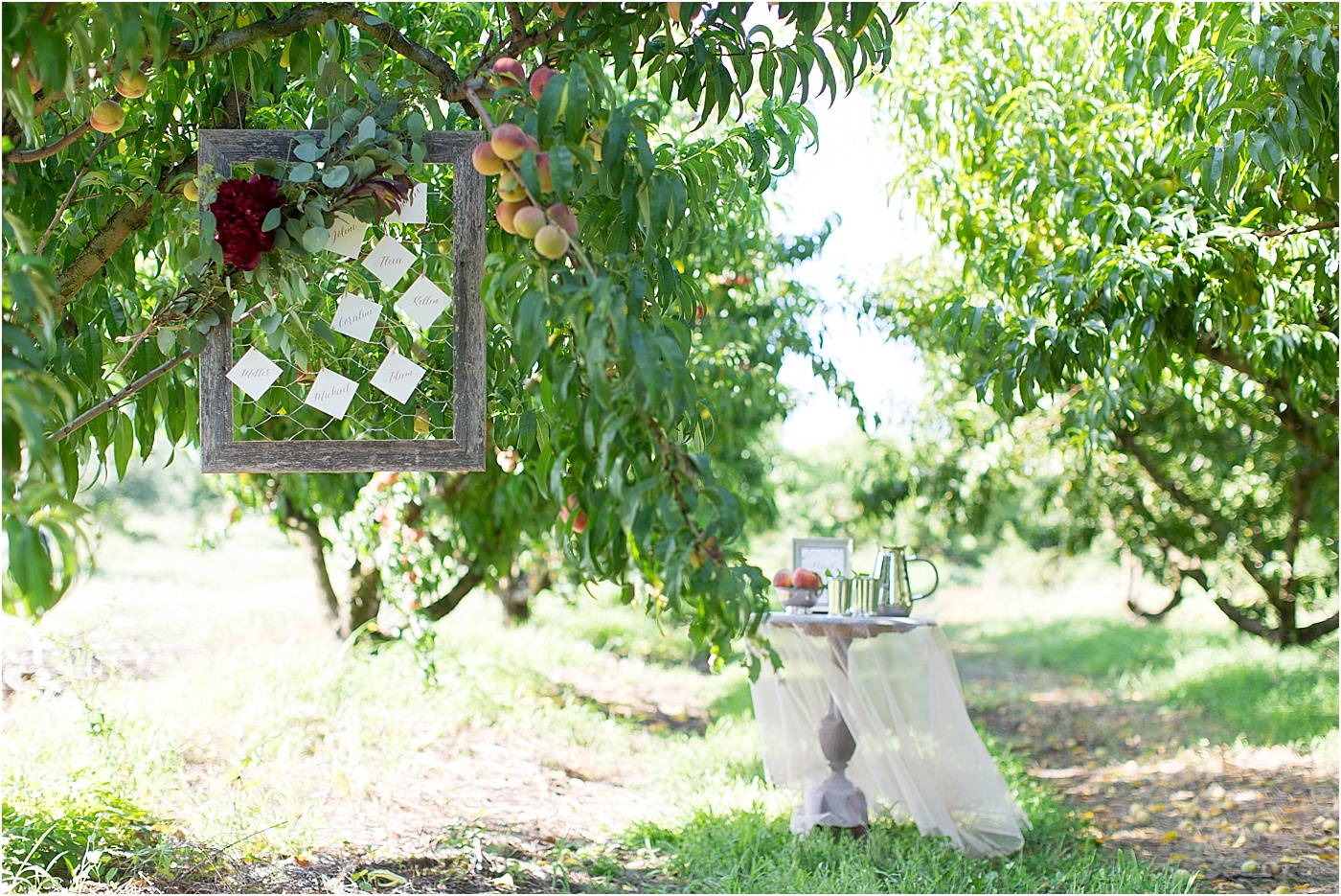 Rustic Peach Orchard Wedding Inspiration