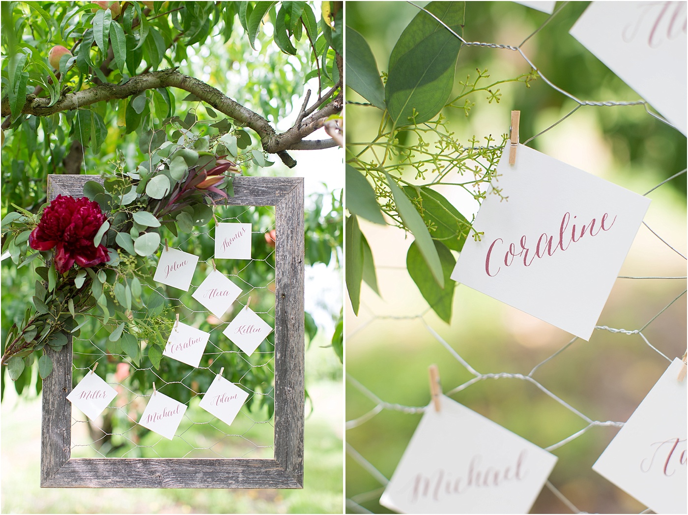 Rustic Peach Orchard Wedding Inspiration