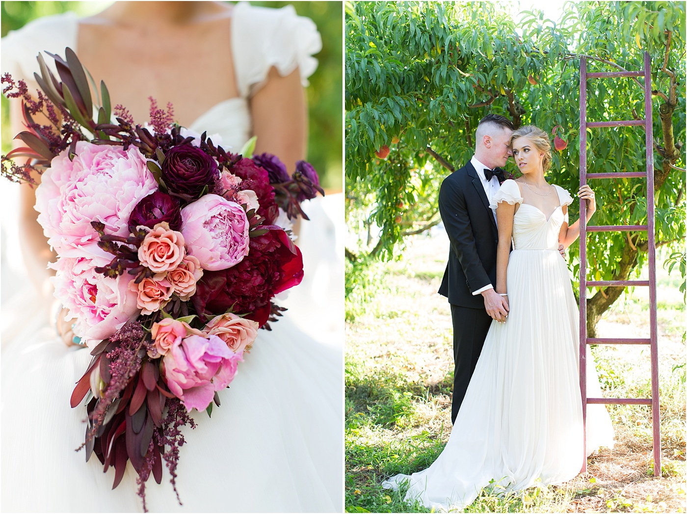 Rustic Peach Orchard Wedding Inspiration