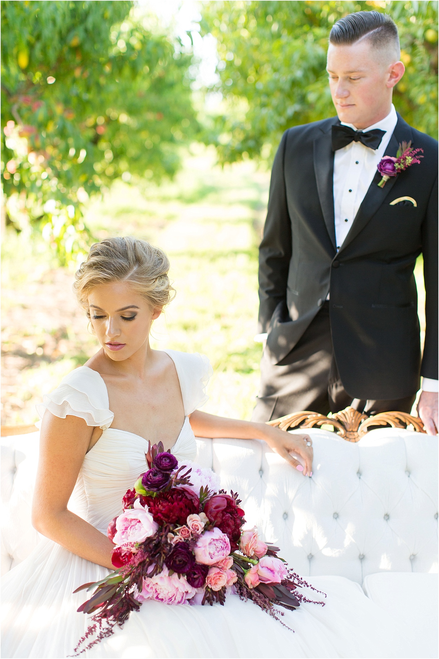 Rustic Peach Orchard Wedding Inspiration