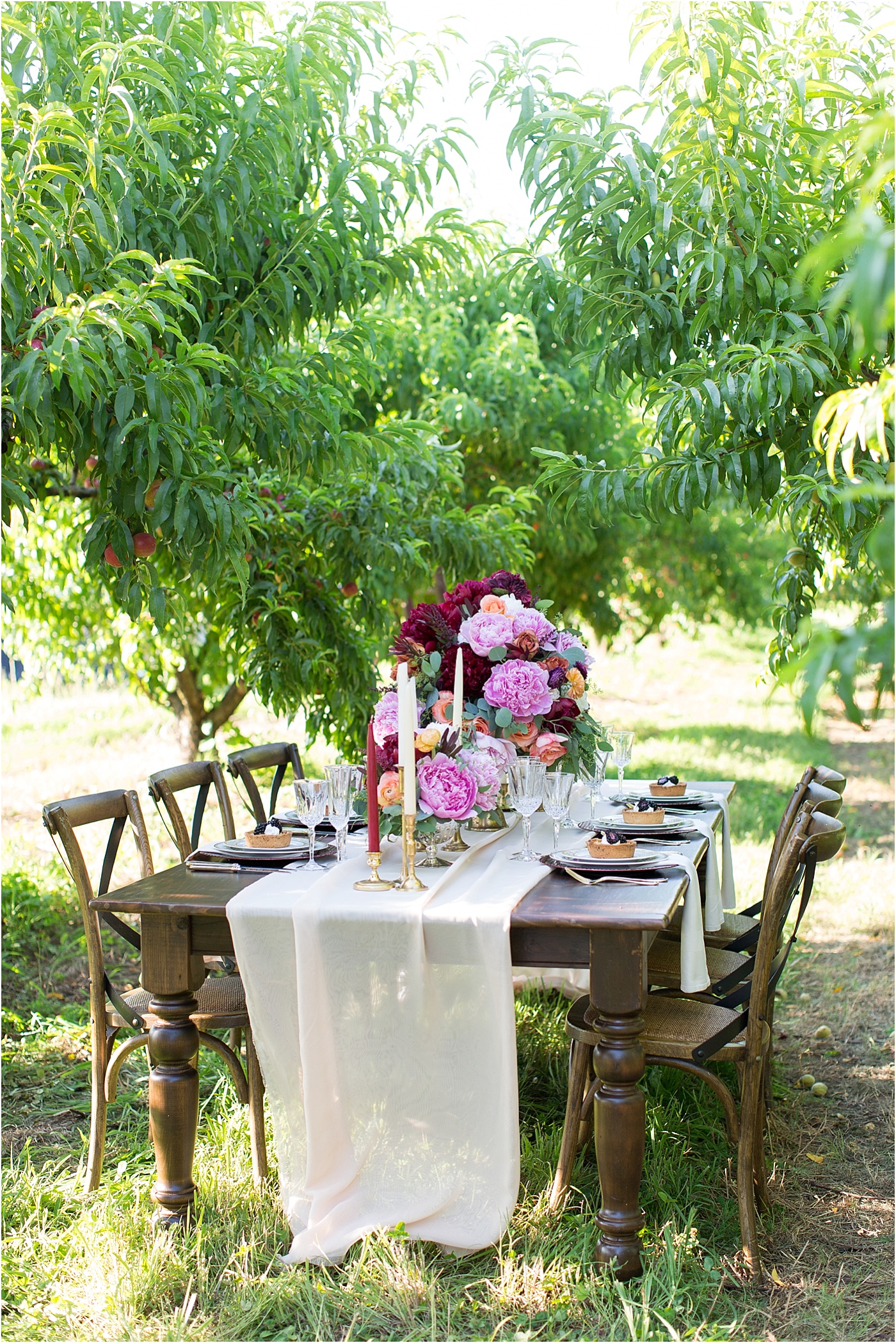 Rustic Peach Orchard Wedding Inspiration