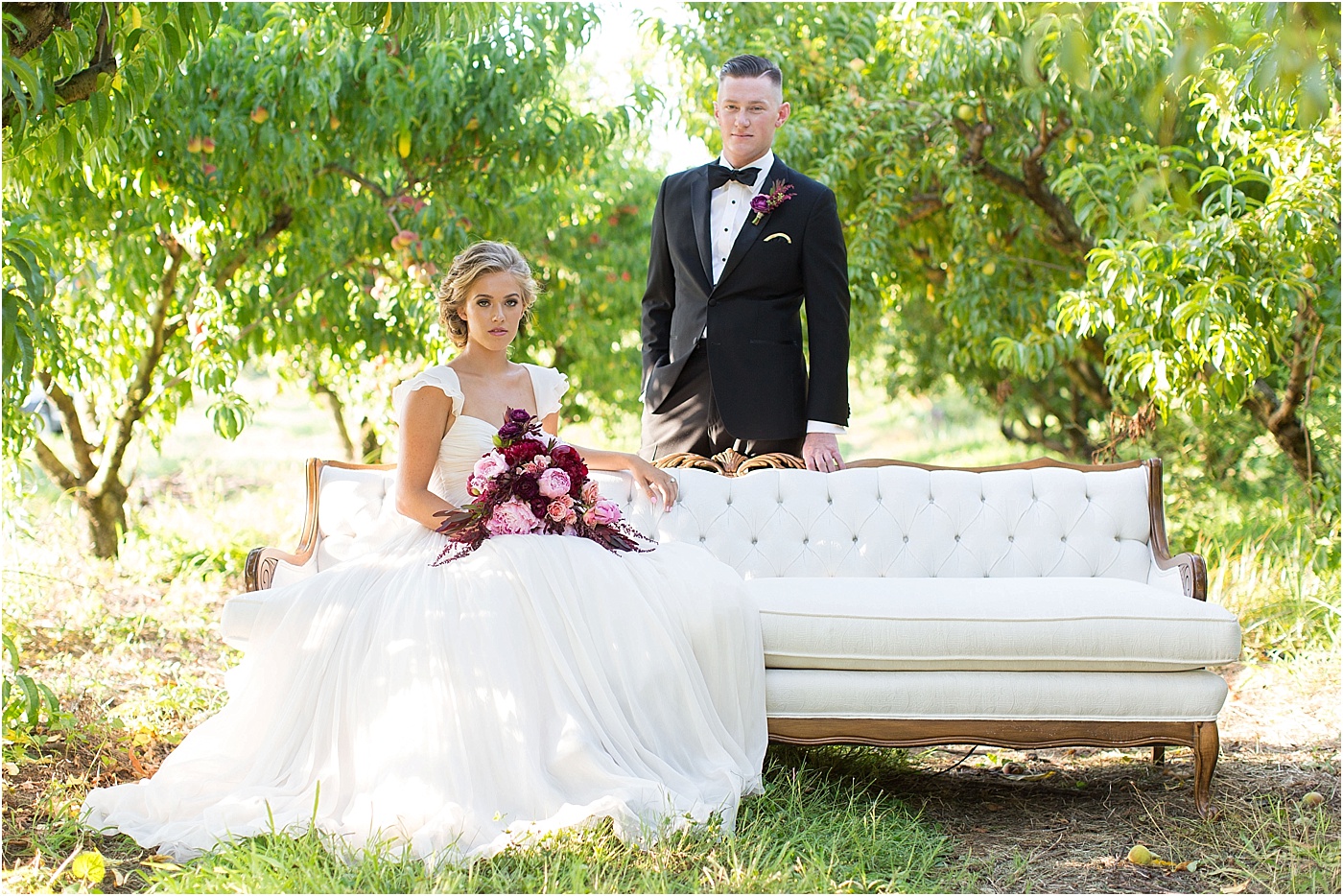 Rustic Peach Orchard Wedding Inspiration