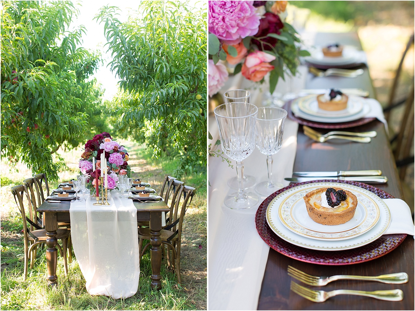 Rustic Peach Orchard Wedding Inspiration