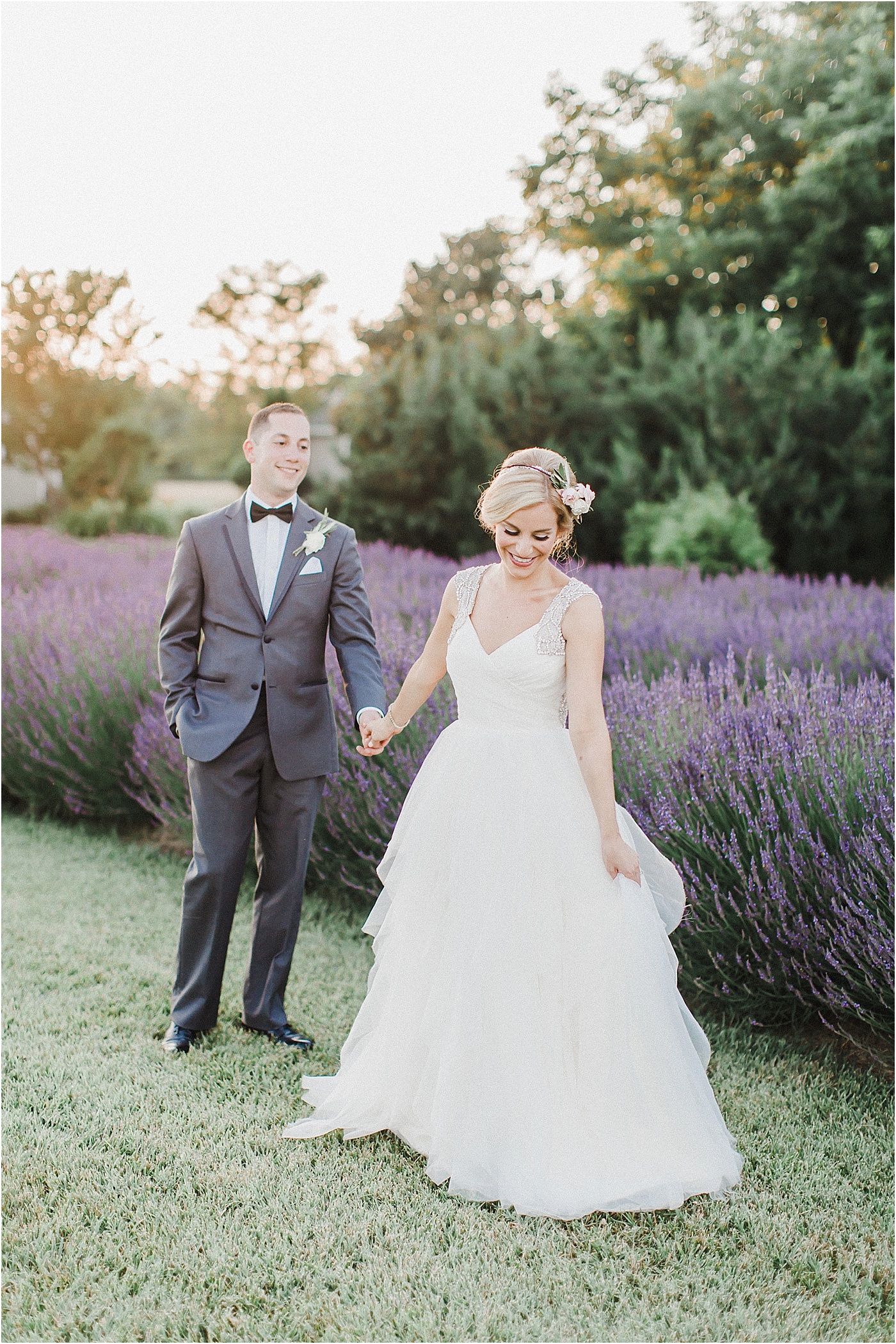 Lavender Field Bride and Groom Wedding Photos