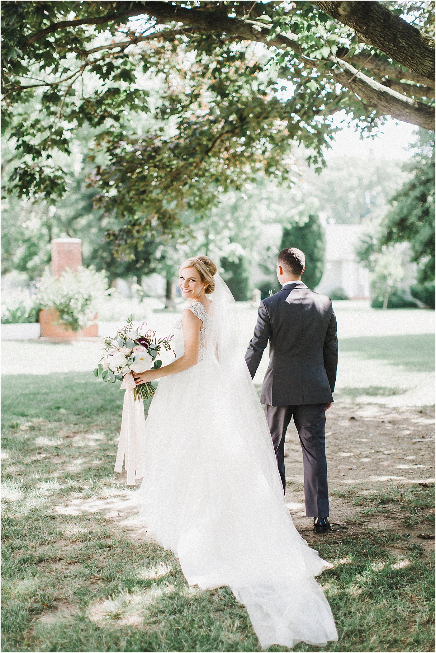 Garden Wedding at Inn at Huntingfield Creek Maryland 