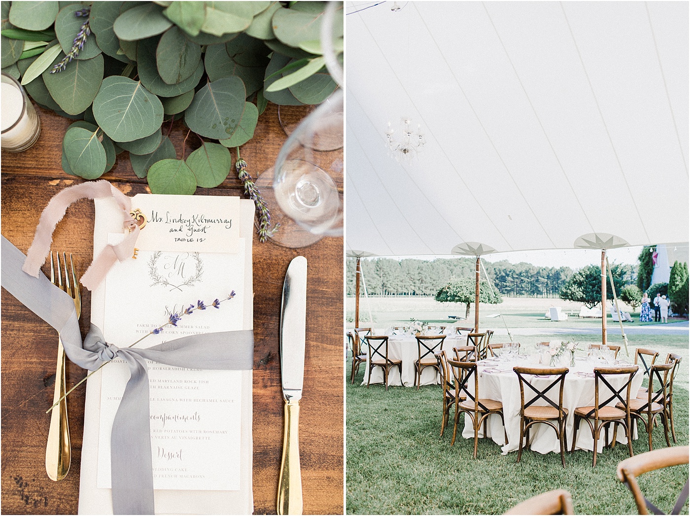 Sailcloth Tent Garden Wedding Maryland 