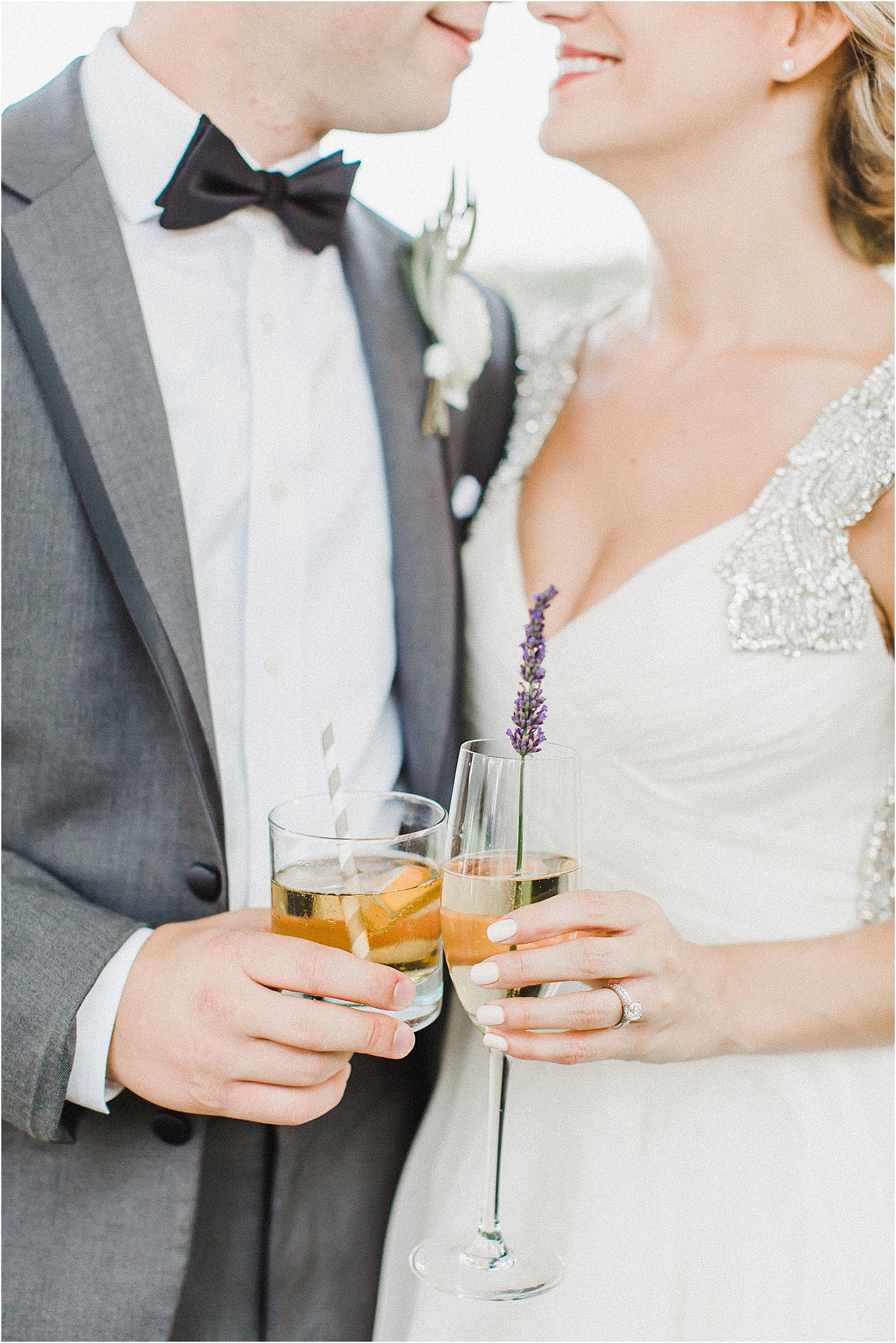 Signature Drink Wedding Champagne + Lavender 