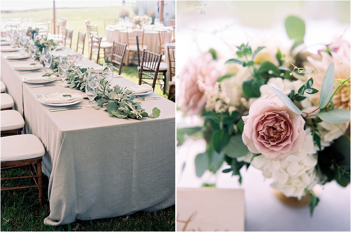 greenery rustic table setting wedding