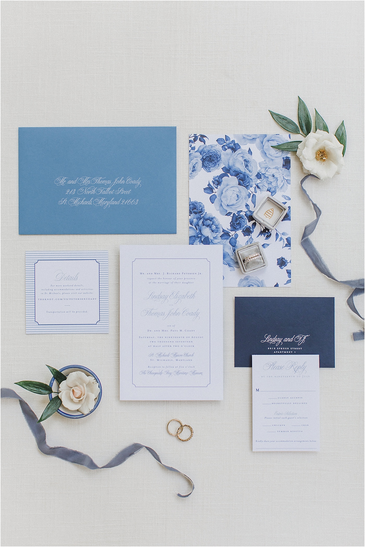 Blue + White Coastal Garden Wedding | Kari Rider Events