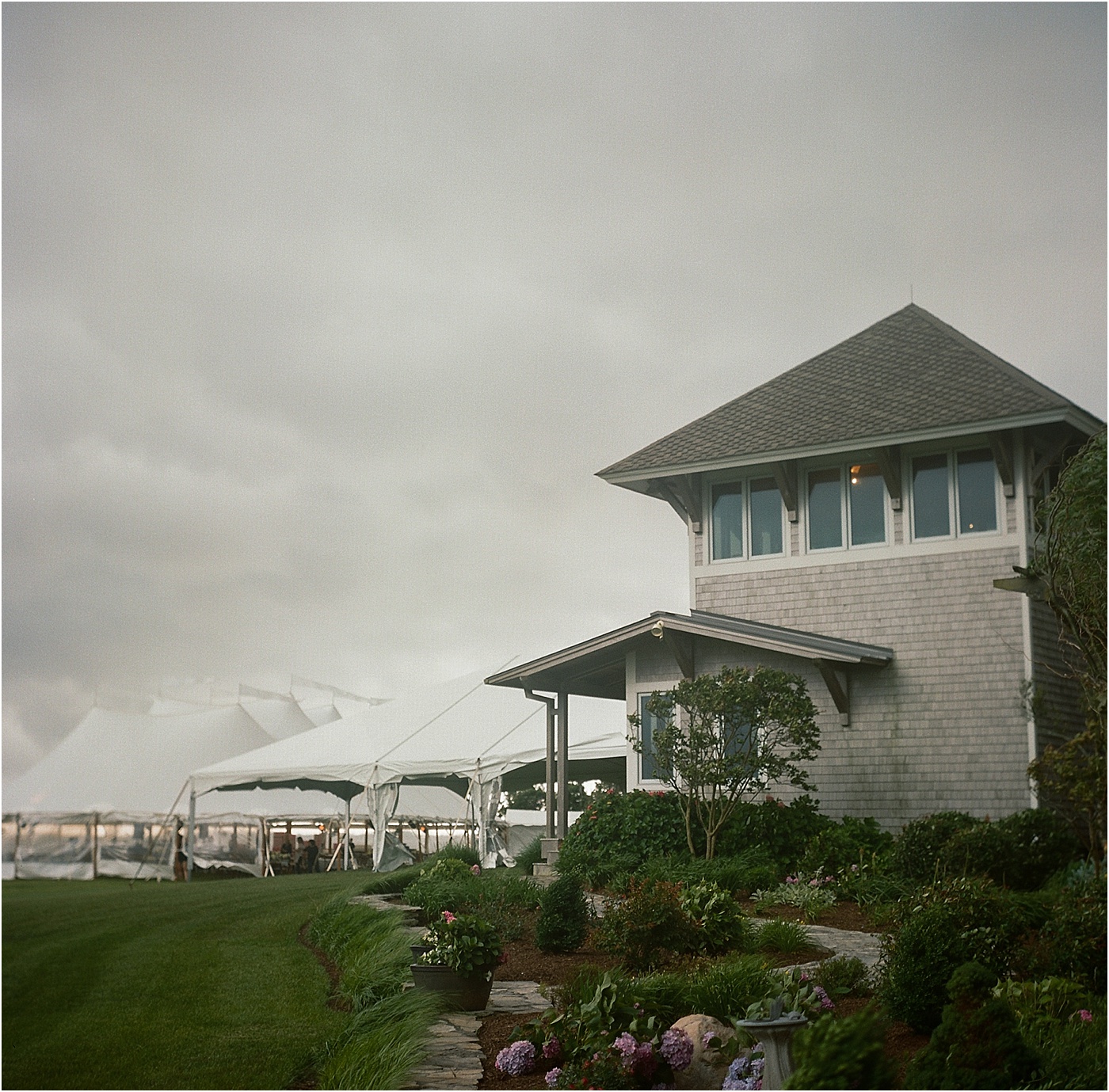 sail cloth tent private home wedding