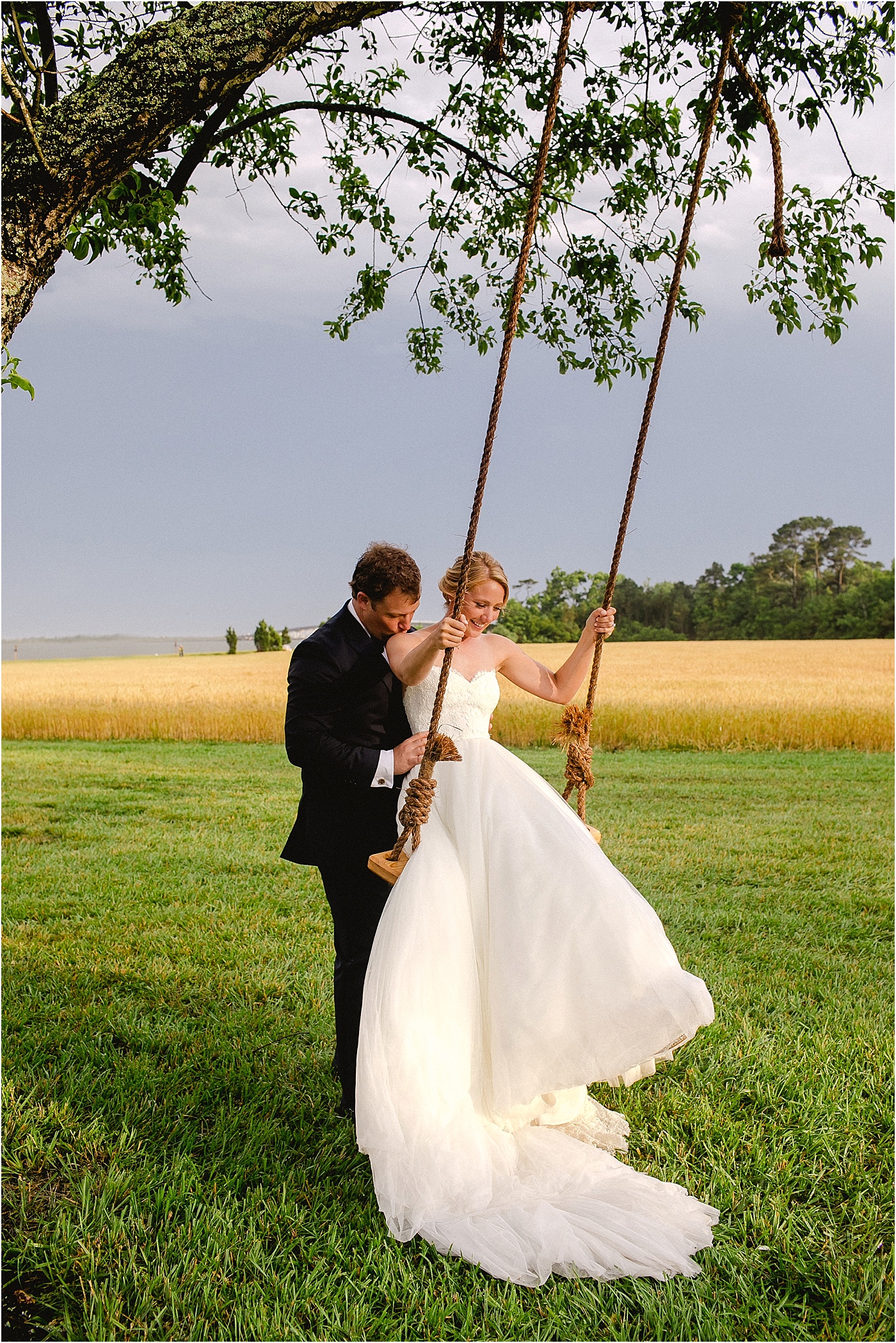 farm wedding swing set